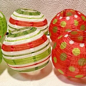 GRINCHMAS Striped and Polka Dot Paper Lanterns